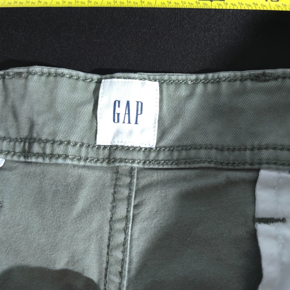 Gap Cargo Shorts Men's 4o Green Cotton Vintafli Solid Pockets VTG Carpenter Y2K - Picture 12 of 16